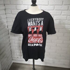 2 / $30.00 - Coca-Cola "Everybody Wants a 6 Pack" Size Large Black T-shirt